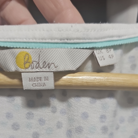 Boden White and Black Polka Dot Mini Dress - Picture 3 of 9